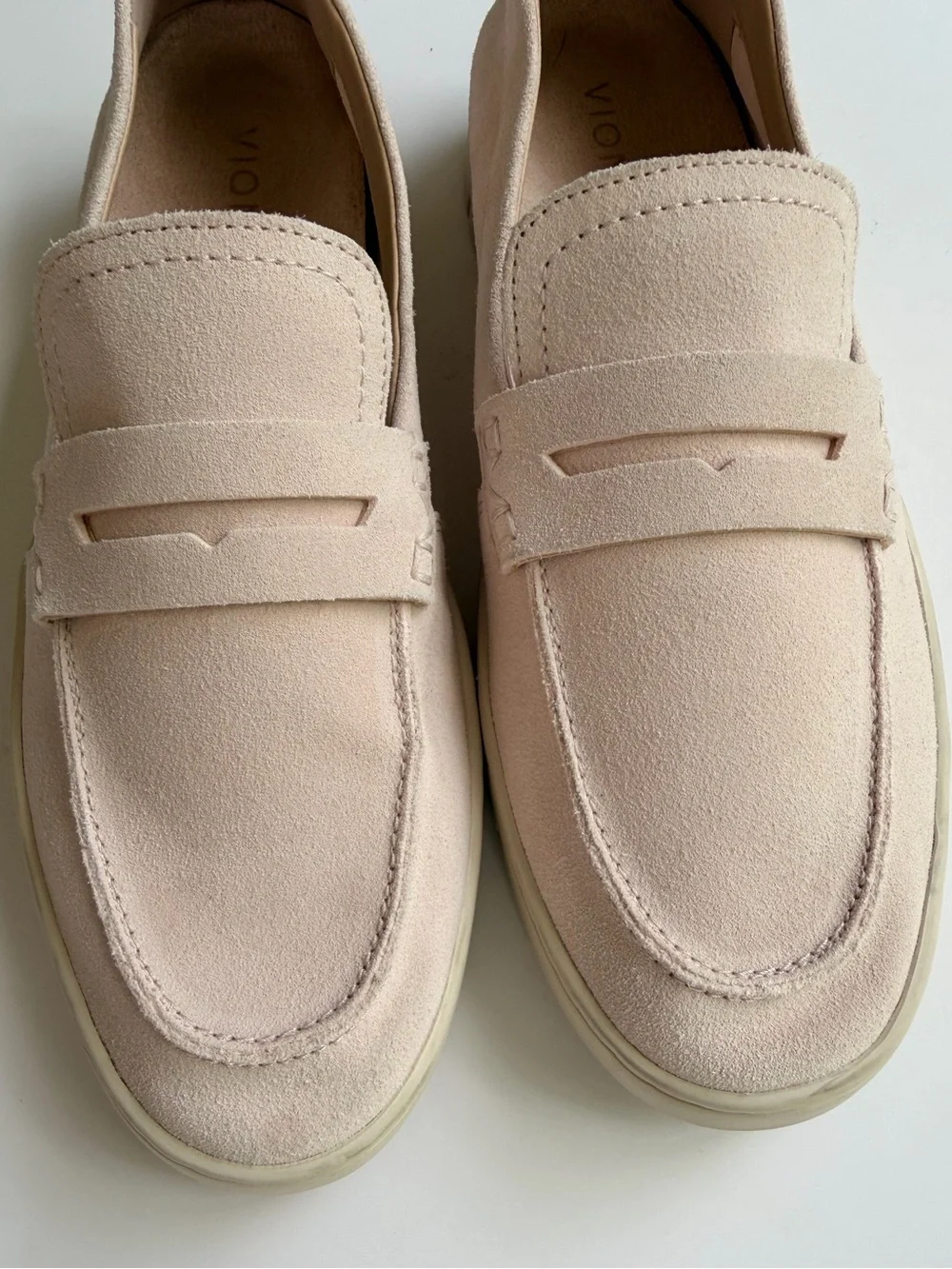 Vionic Uptown Loafers Blush Pink Suede Slip-On Comfort Shoes Women’s Size 11 EUC